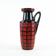 Vase en céramique Fat Lava avec texture en relief, poterie ouest-allemande, années 1970.