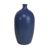 Signed enamelled terracotta bottle vase