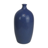Vase bouteille en terre cuite émaillée signée