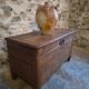 Antique marriage chest in oak / blanket chest – 18th century, Auvergne, France