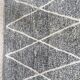Genuine black and white Béni Ouarain Berber wool rug