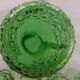 Service a orangeade verre moulé vert décor bulles