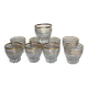 9 vintage shot glasses