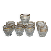 9 vintage shot glasses
