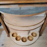 Vintage retractable swivel bar cabinet from the 1950s