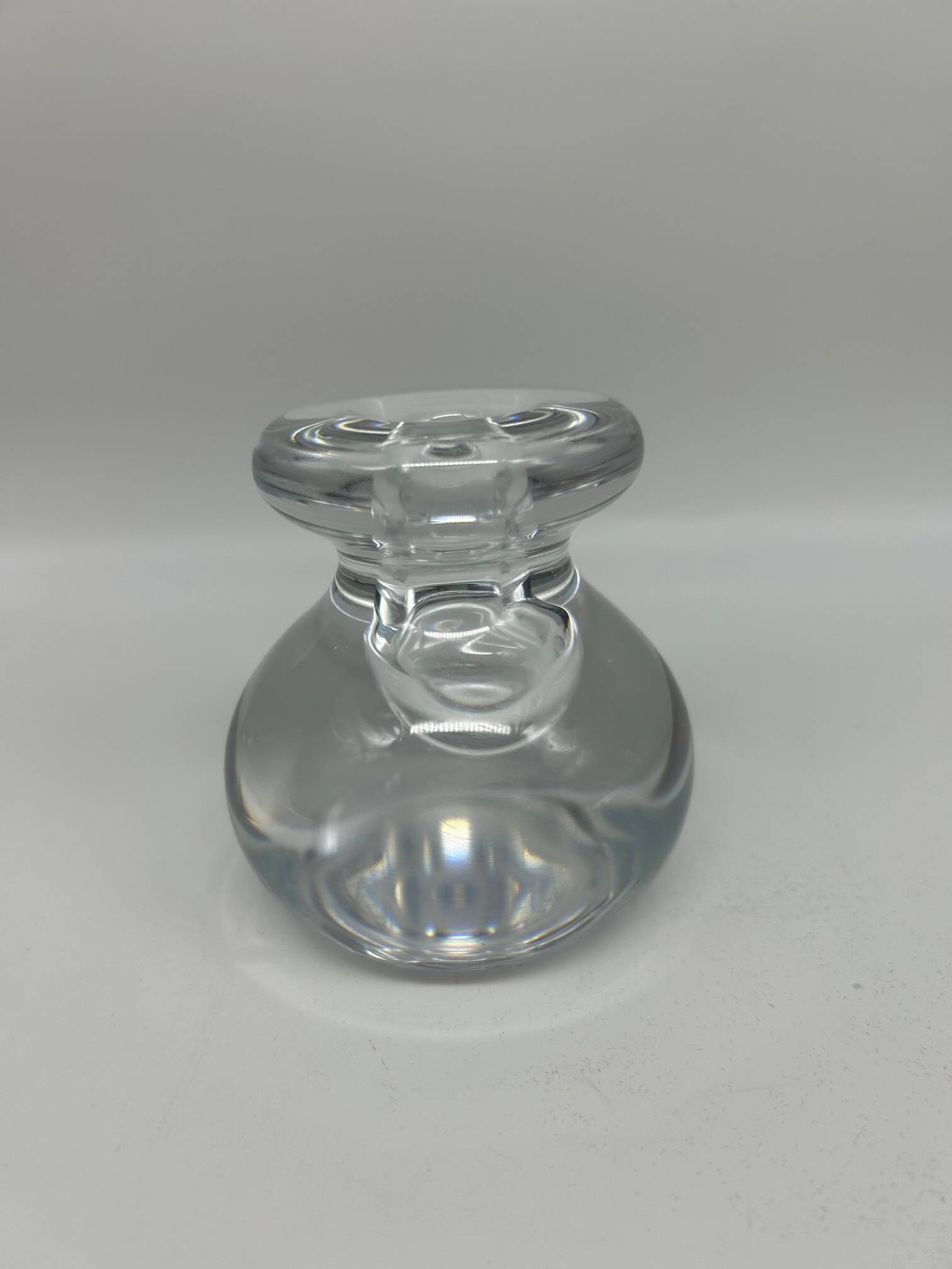 70s crystal candle holder