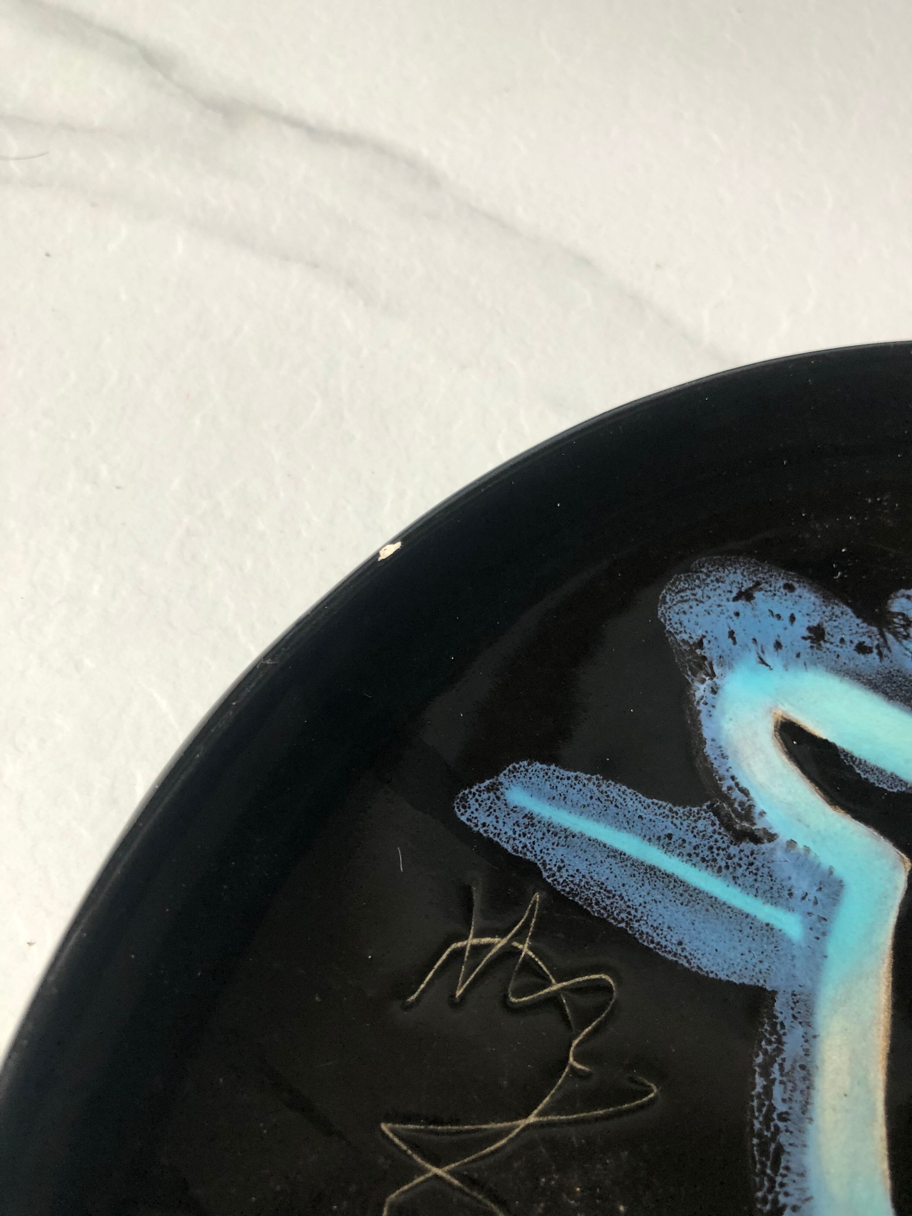 Four plates Vallauris the mermaids