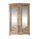 Large Art Nouveau wardrobe in solid oak (renovated)