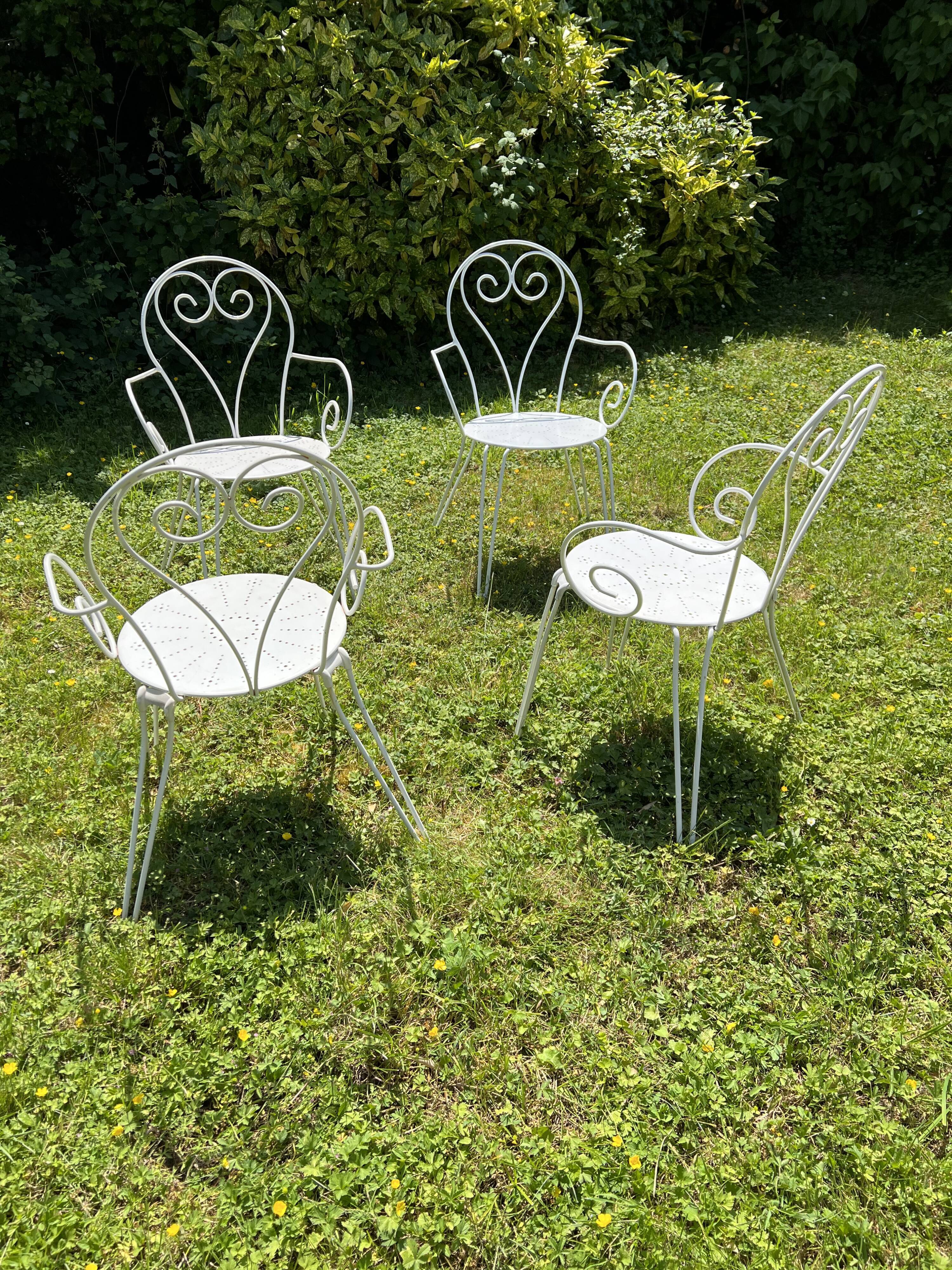 Wrought iron garden furniture