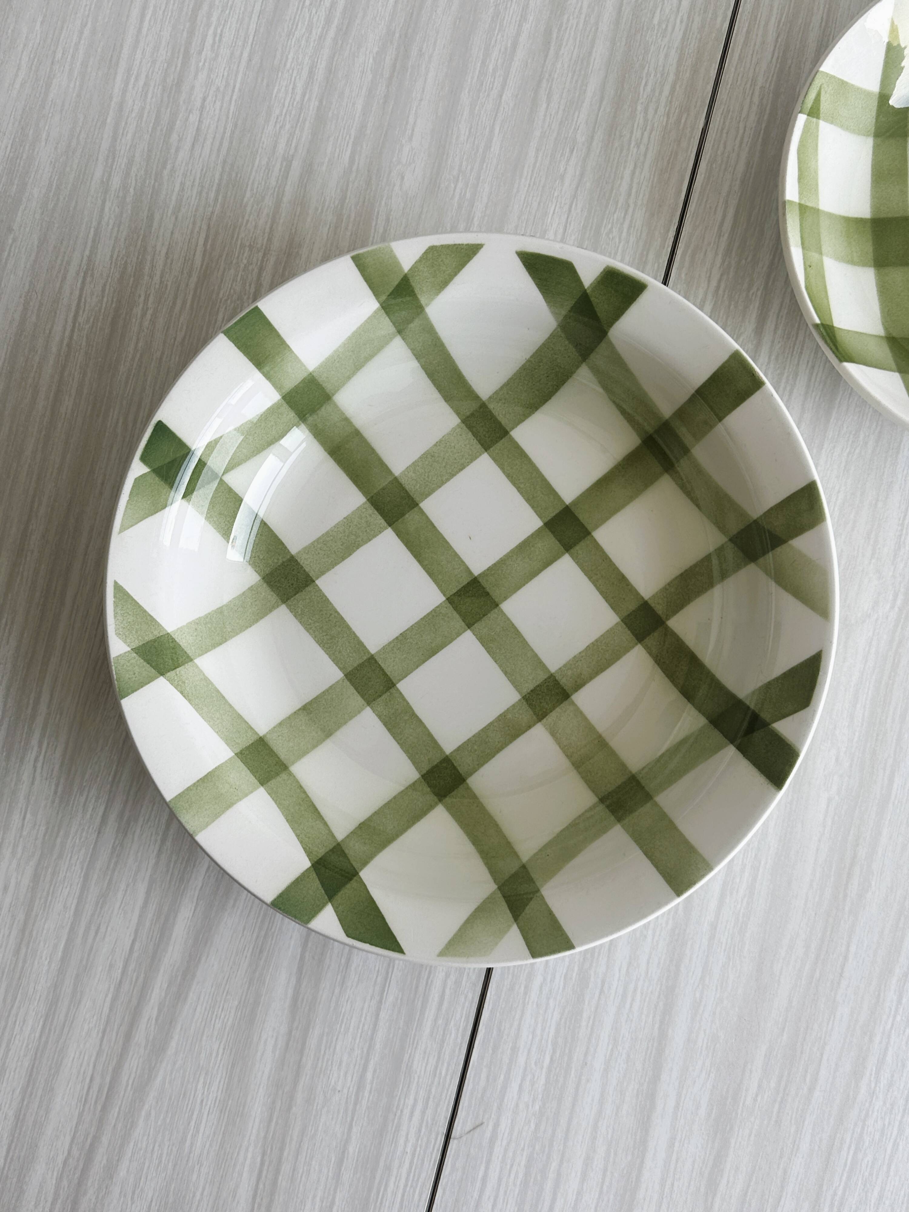 Two flat salad bowls from Moulin des Loups