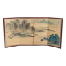 4 part folding screen hand painted Japan 1960s
