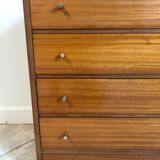 Vintage dresser, five drawers, one door, 60/70