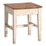 Antique white wooden bedside table (circa 1920)