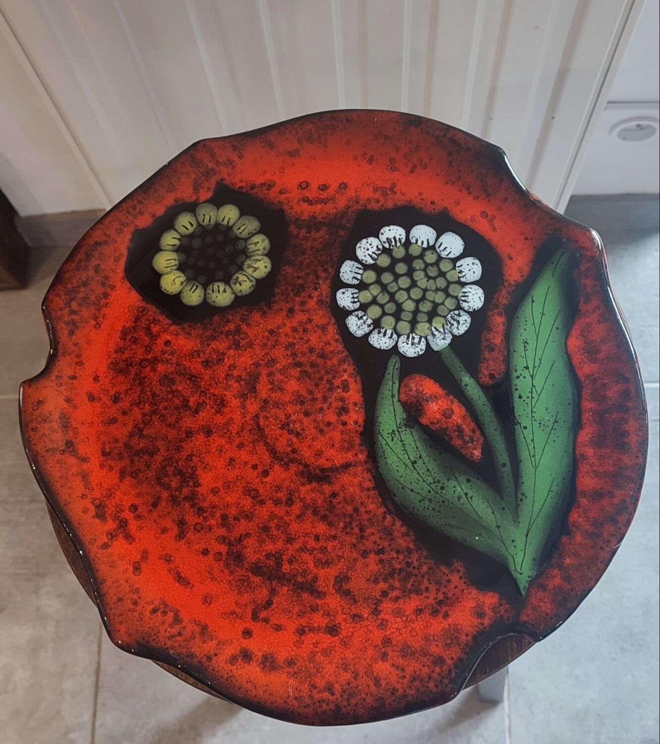 1960s ceramic dish by Vercor