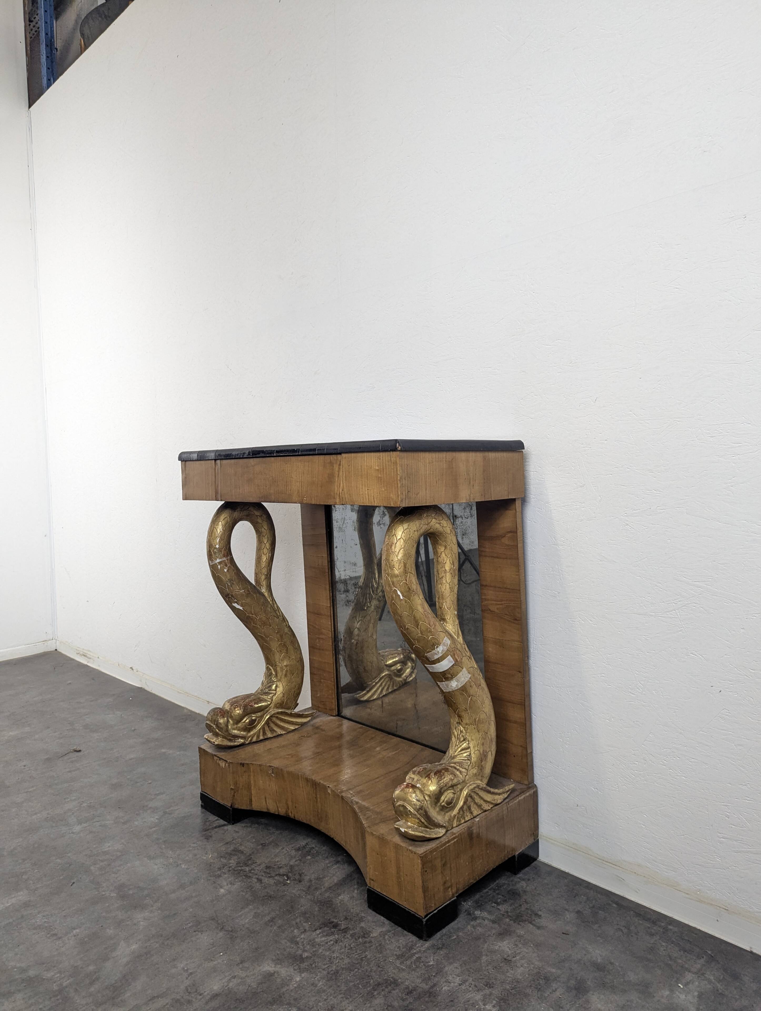 Empire console with dolphins Northern Europe