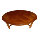 Oval coffee table in solid wood – Elegant classic style