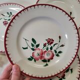 4 assiettes à dessert Sarreguemines épernay faïence vintage