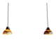 Pair of double-sided mercury glass pendants