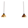 Pair of double-sided mercury glass pendants