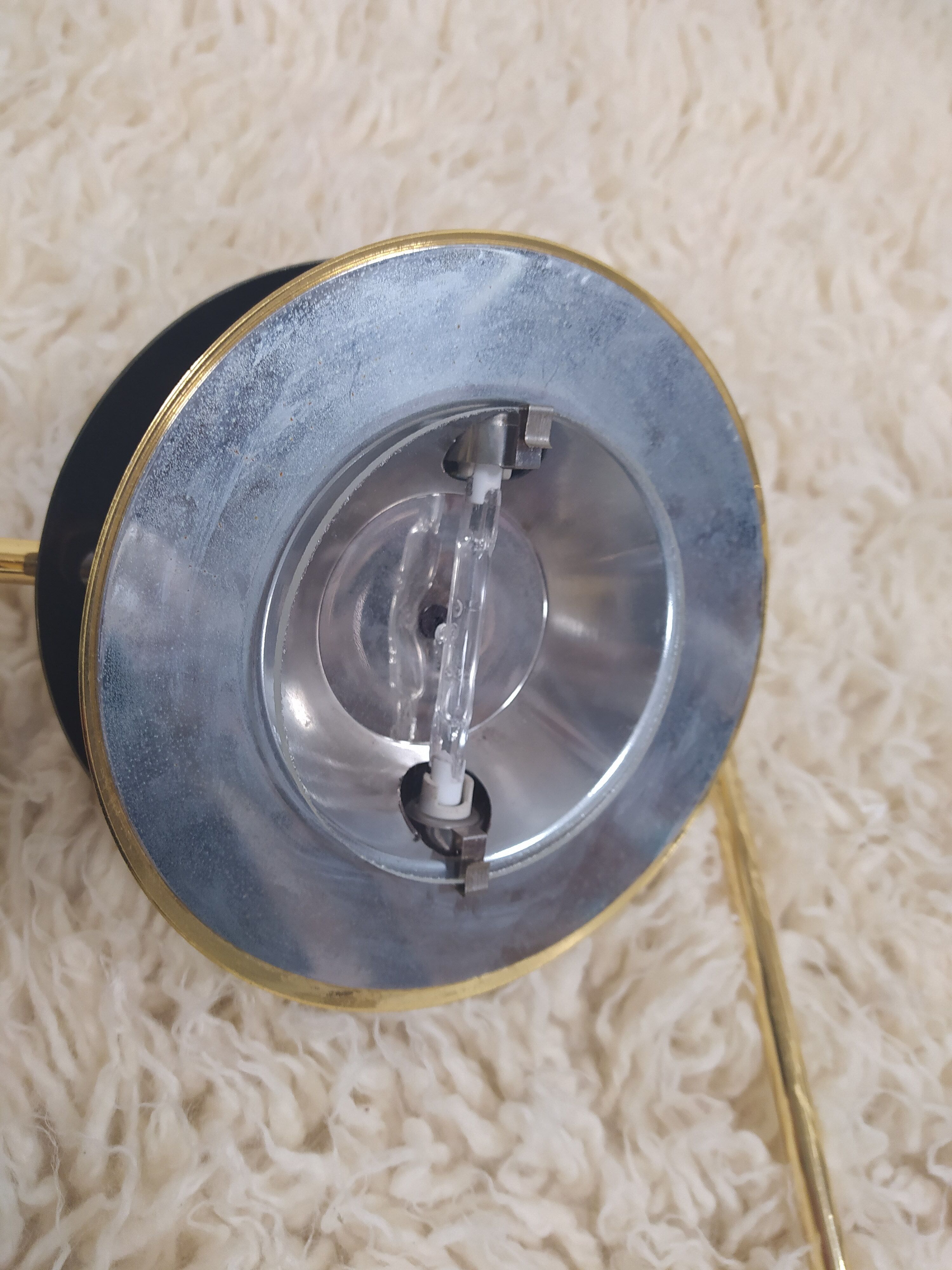 Lampadaire halogene laiton doré Relco vintage