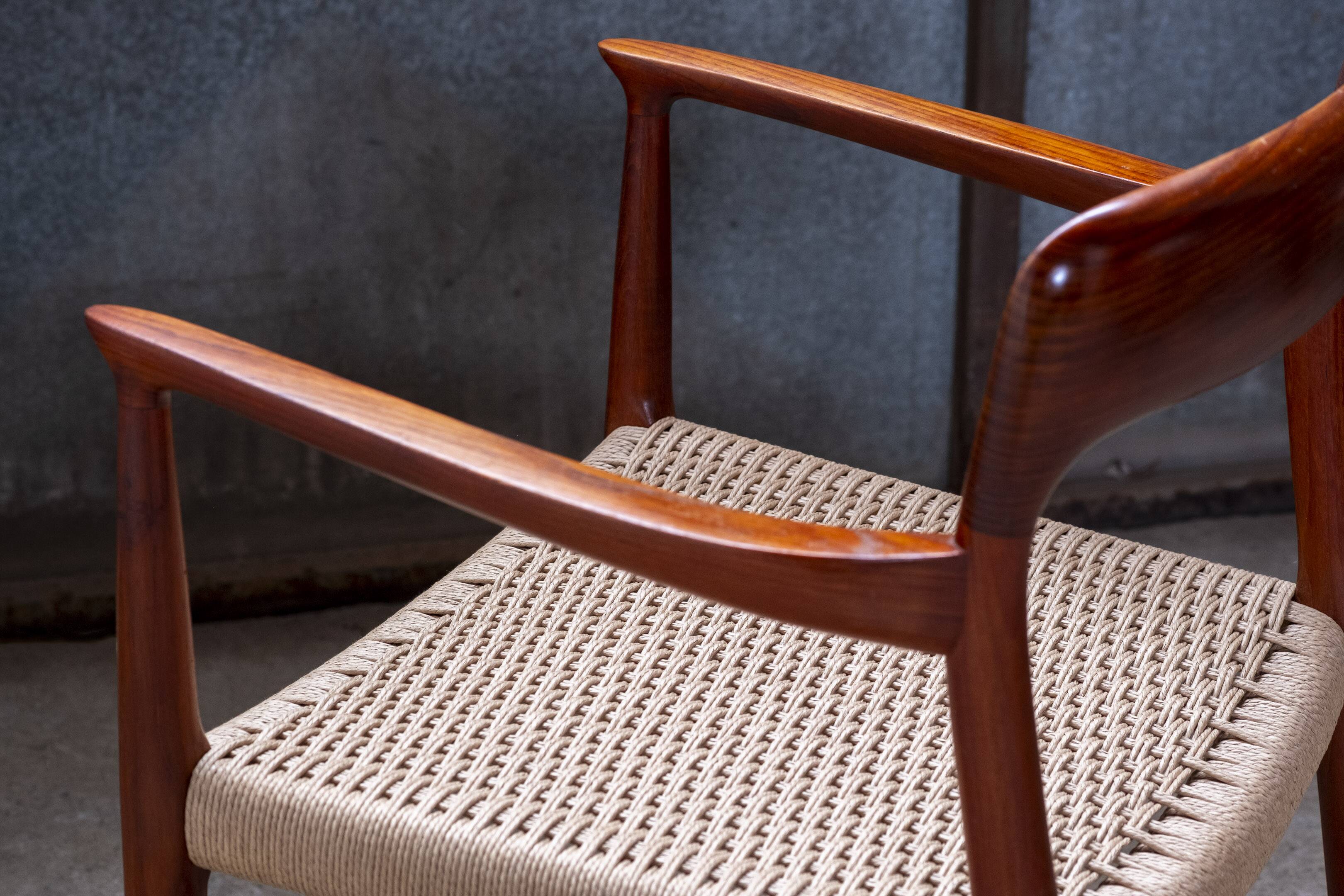 2x Niels Otto Møller Chair Model 56 in Teak, 1960s Denmark