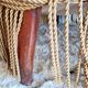 Antique flowered toad armchair with fringes