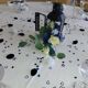 Navy blue metal candle lantern