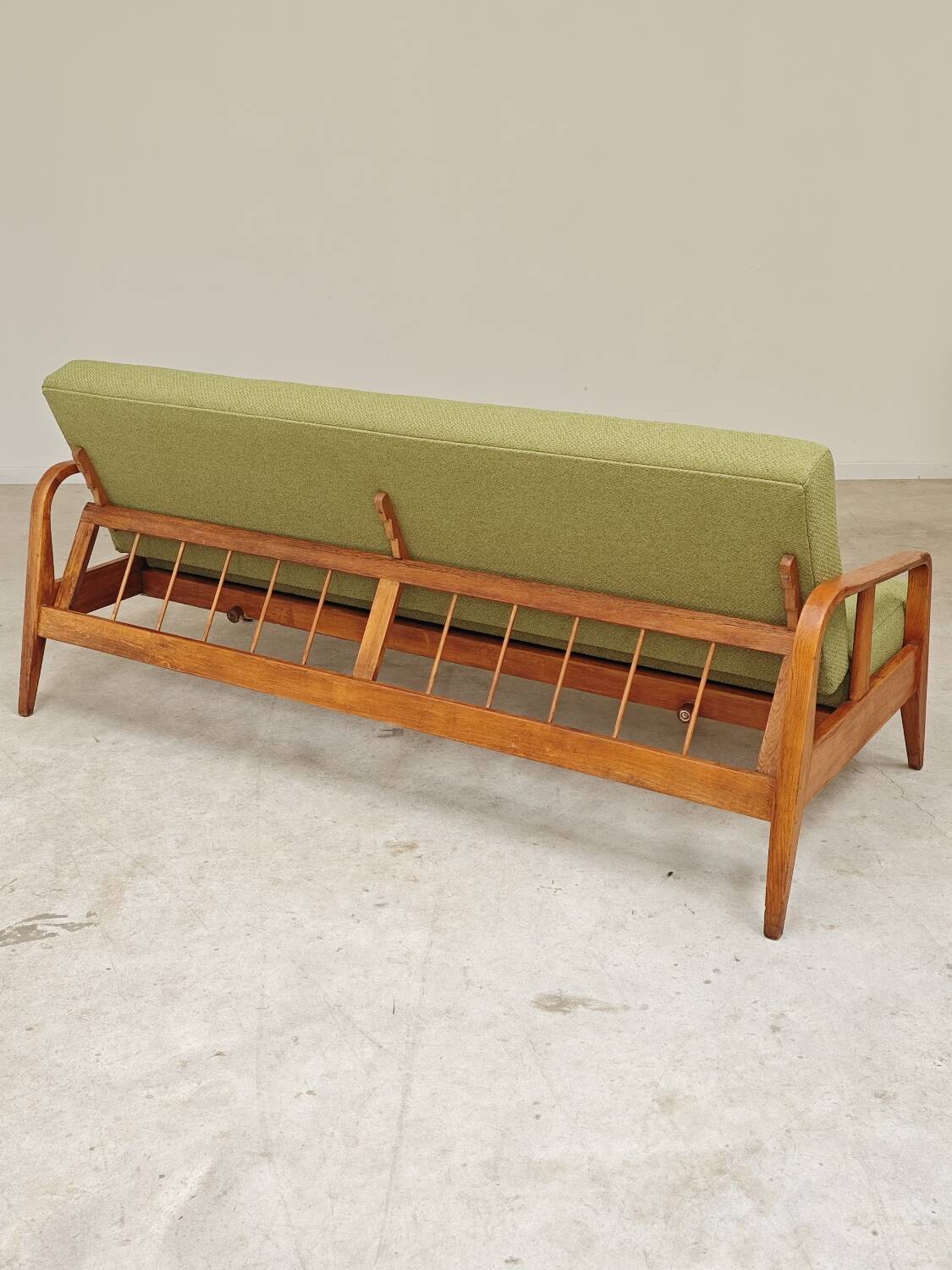 Green Banquette Daybed from Czechoslovakia 1960