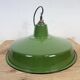 Industrial Green Enamel Factory Pendant Lamp, 1960s