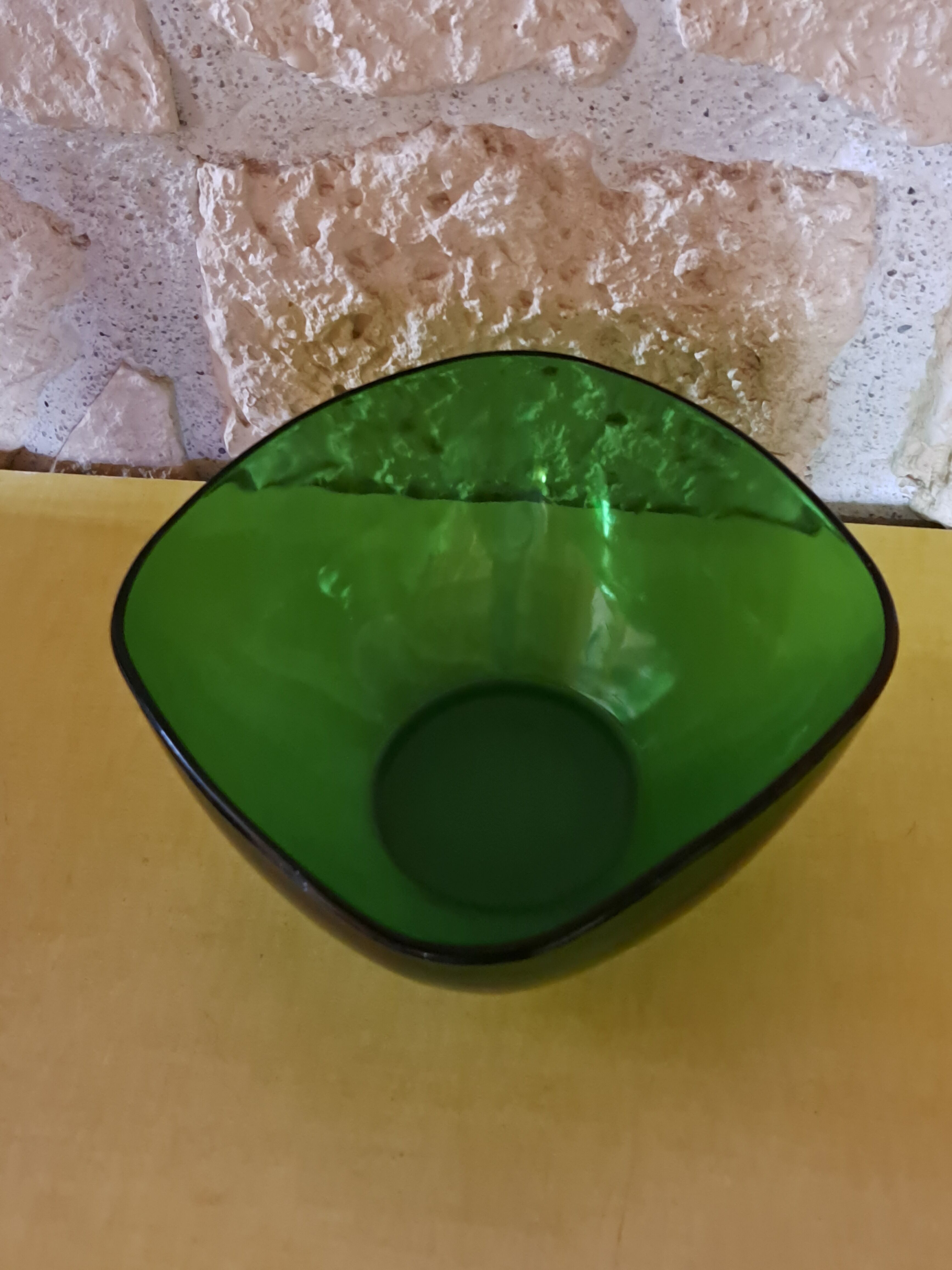 Vintage square vereco salad bowl