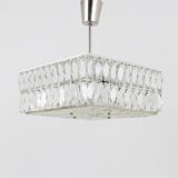 Bakalowits Vienna Faceted Crystal Chandelier Mid-Century, Austria, 1960s