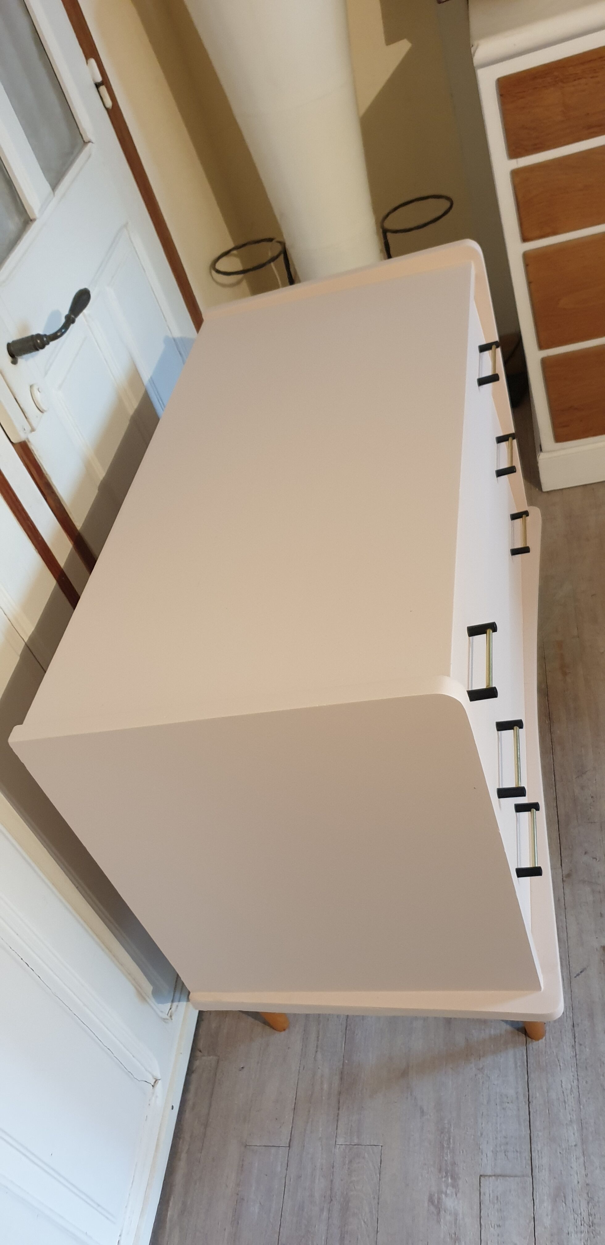 Pink vintage chest of drawers