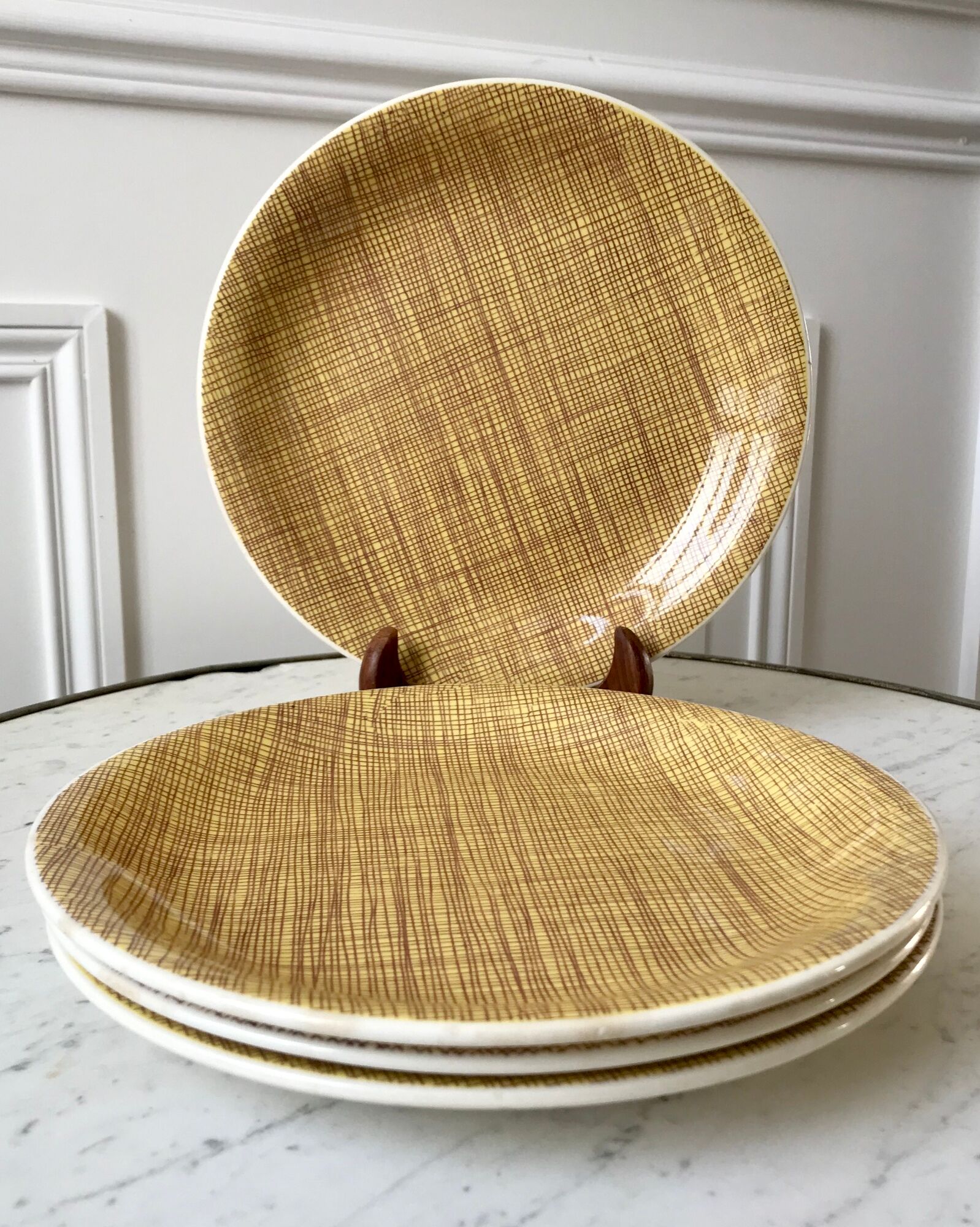 Set of 4 flat plates Villeroy & Boch model "Bern" 50s
