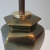 Twisted brass lamp from the 1970s