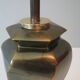 Twisted brass lamp from the 1970s