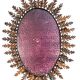 Oval sun mirror wrought iron from the 1950s Italy