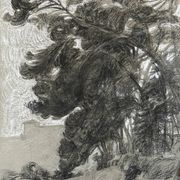 Paintings set of 8 drawings by Ed. Pannetier (1884-1965) Trees and landscapes