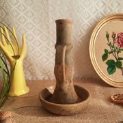 Candle holder terracotta cellar rat Orezza Campo Piano Corsica - Vintage