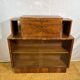 Art Deco Vintage 1930s Burr Walnut Bureau Display Cabinet Fall Front