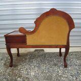 Vintage telephone furniture bench and tablet with 1 drawer