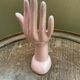 Vase / Iridescent ceramic jewellery holder, pearlescent pink, vintage