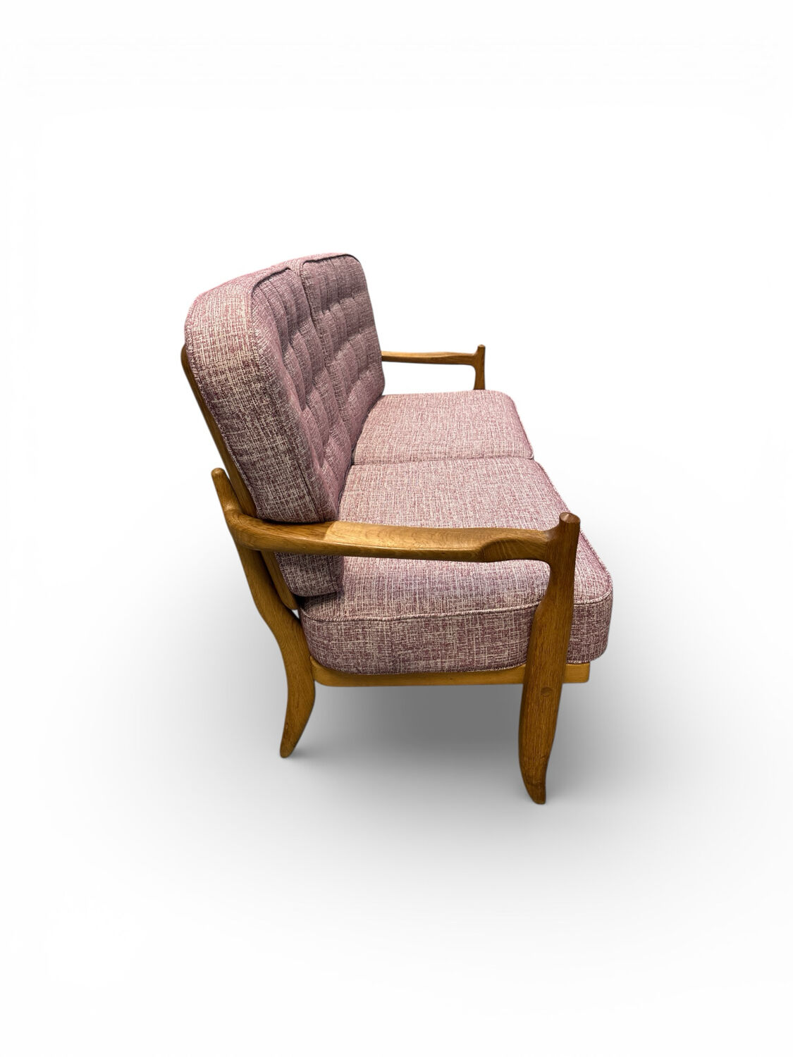 "José" canapé in solid oak by Guillerme & Chambron for Votre Mais.
