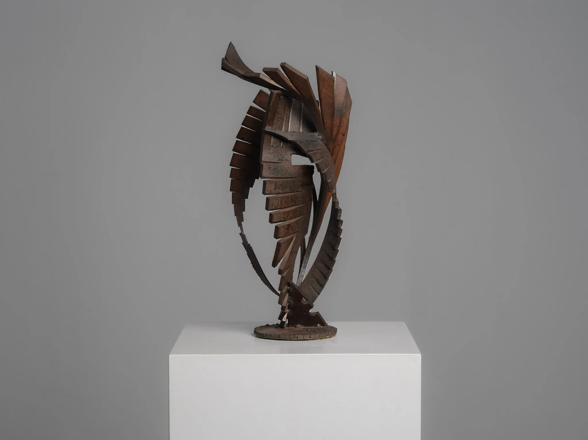 Abstract constructivist iron sculpture, signed CH, Netherlands, 1960s – II