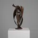 Abstract constructivist iron sculpture, signed CH, Netherlands, 1960s – II