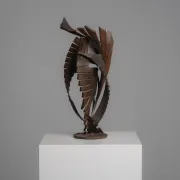 Sculpture en fer constructiviste abstraite, signée CH, Pays-Bas, années 1960 – II
