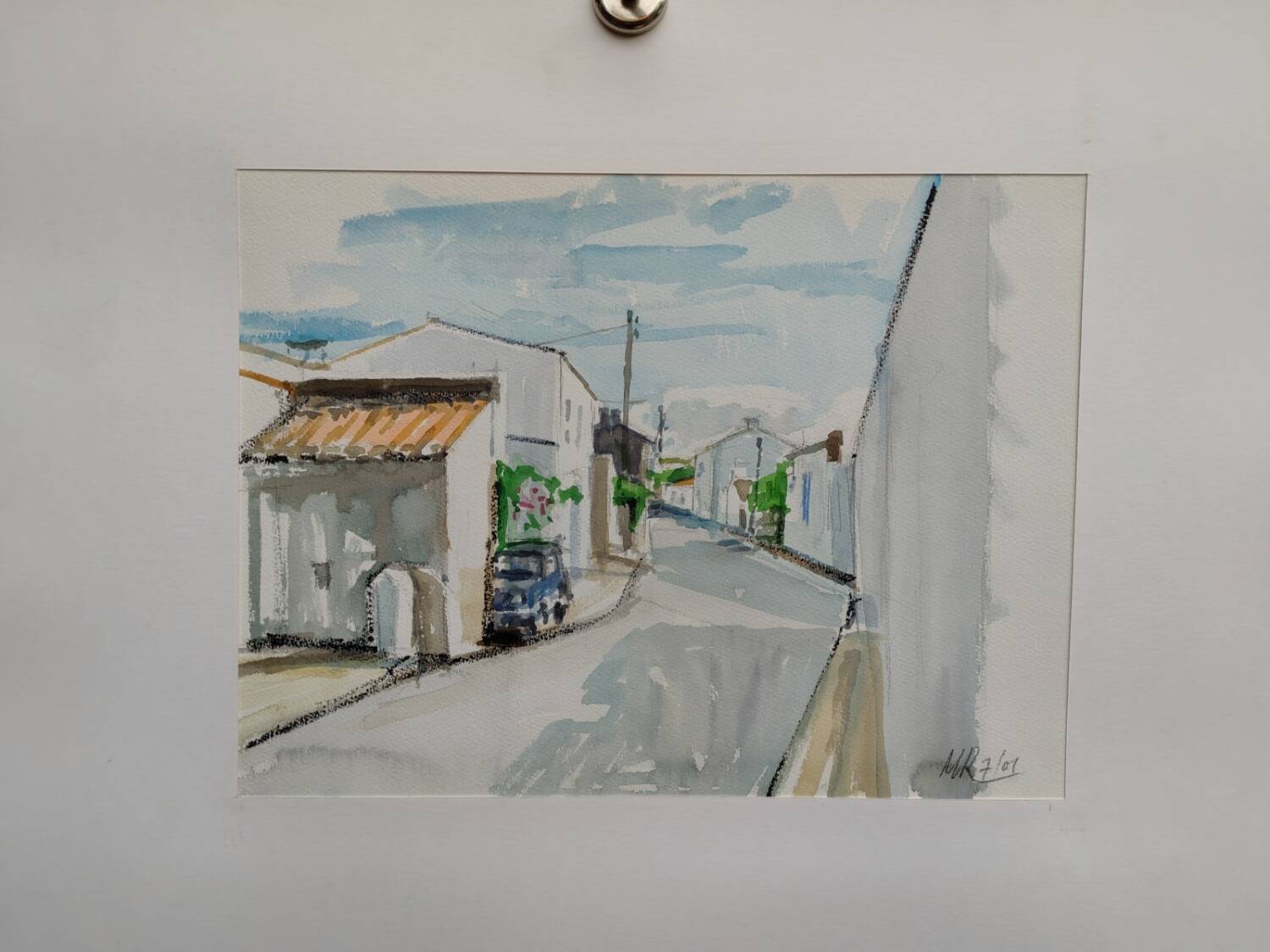Watercolour by Michel Roubille, 2001.