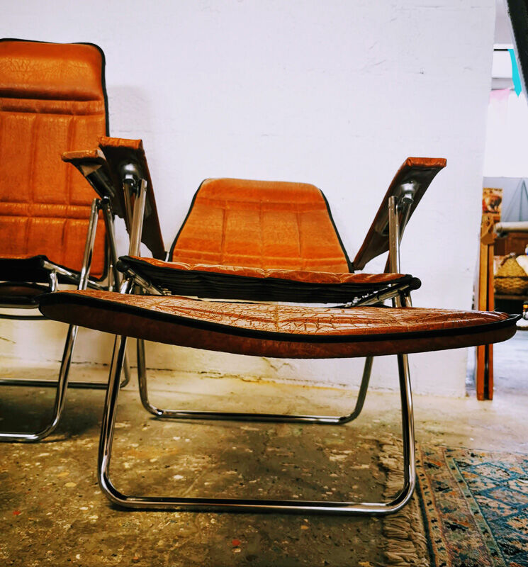 Pair of Italian reclining chairs Maule Marga from the 1970s