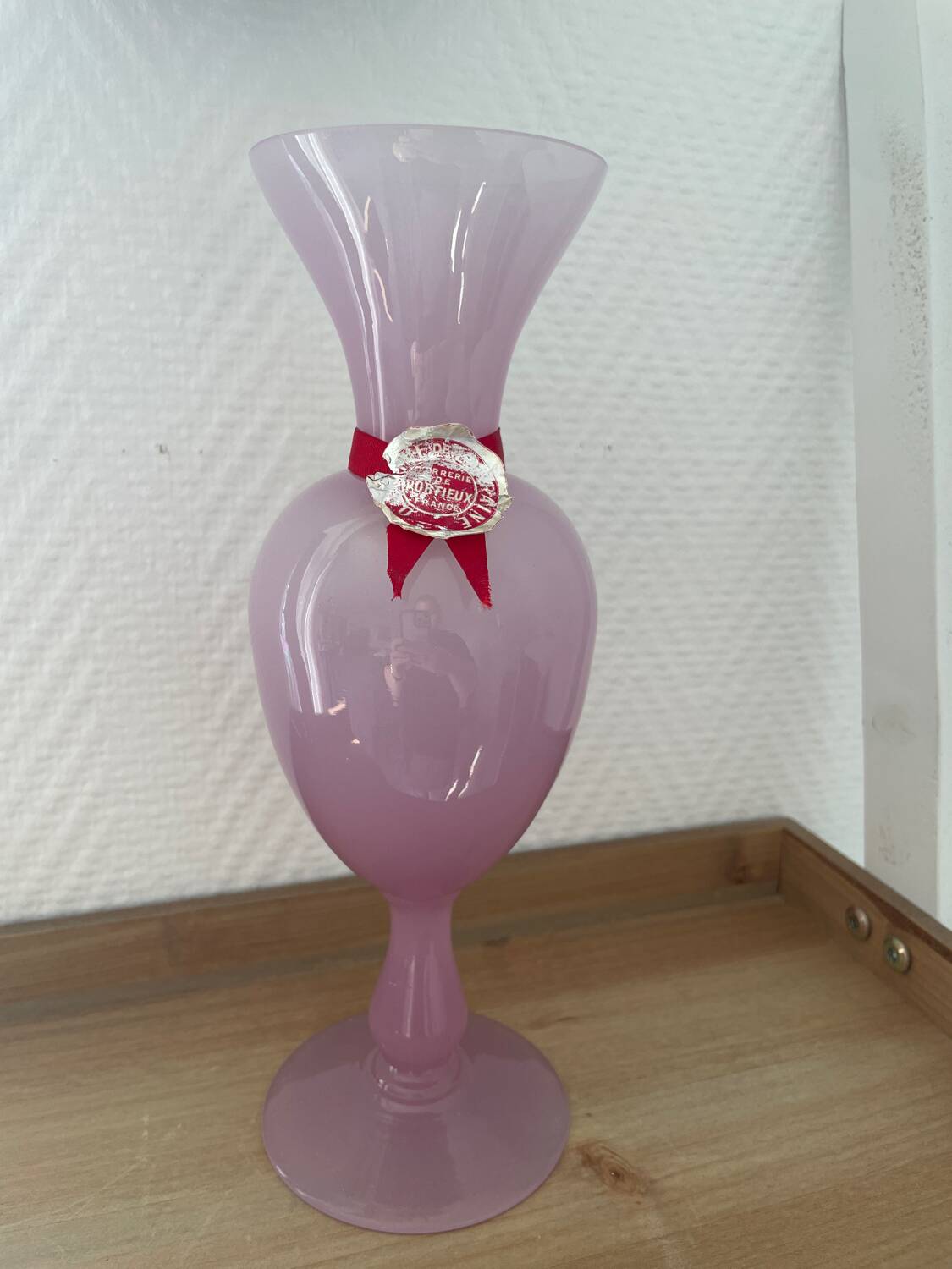 Purple opaline vase