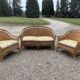 Salon de jardin en rotin 1980