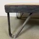 Table basse industrielle noire sur roulettes, années 1960